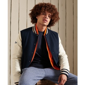 Superdry férfi hosszú ujjú póló Organic Cotton Vintage Logo Hímzett - SötétKék