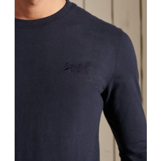 Superdry férfi hosszú ujjú póló Organic Cotton Vintage Logo Hímzett - SötétKék