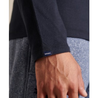 Superdry férfi hosszú ujjú póló Organic Cotton Vintage Logo Hímzett - SötétKék