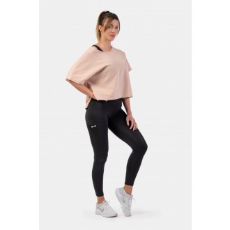 NEBBIA Active leggings magas derékkal és oldalzsebbel 402 - Fekete