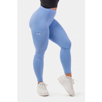 NEBBIA Active leggings magas derékkal és oldalzsebbel 402 - Világoskék