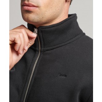 Superdry férfi pulóver Organic Cotton Vintage Logo Zip Track Top - fekete