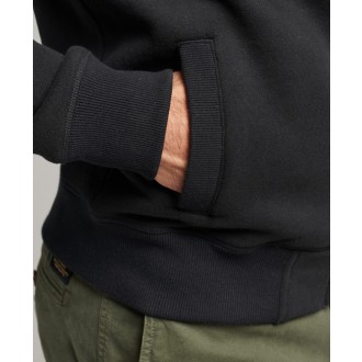 Superdry férfi pulóver Organic Cotton Vintage Logo Zip Track Top - fekete
