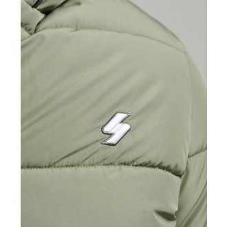 Superdry férfi téli kabát Sports Puffer Hooded Jacket - zöld