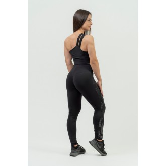 NEBBIA Női sportmelltartó INTENSE Asymmetric 841 - FEKETE