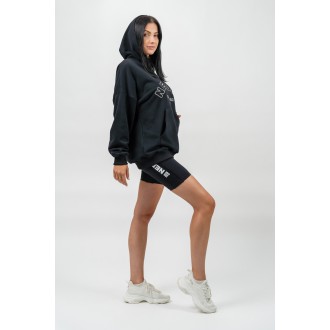 Nebbia Oversize kapucnis pulcsi GYM RAT 256 - FEKETE