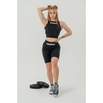Nebbia High waisted biker rövidnadrág 10″ GYM THERAPY 628 - black