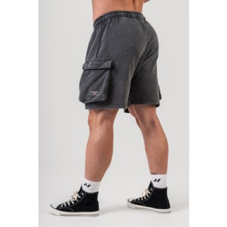 Nebbia Washed Loose Fit Cargo rövidnadrág
 LEGACY 787 - black