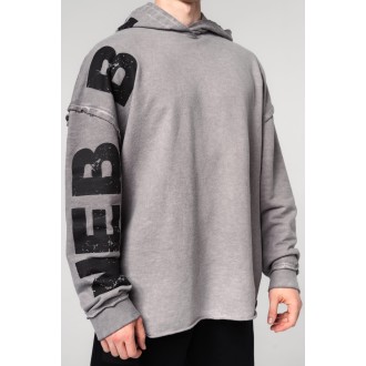 Nebbia Washed-off Oversized Pullover Hoodie NO BS 371 - light grey