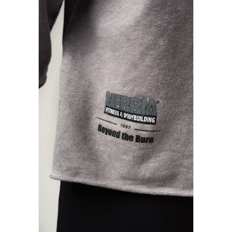 Nebbia Washed-off Oversized Pullover Hoodie NO BS 371 - light grey