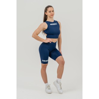 Nebbia Cropped tank top GYM THERAPY 618 - dark blue