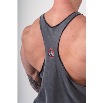 Nebbia Washed Muscle Back Stringer GOLDEN AGE 791 - black