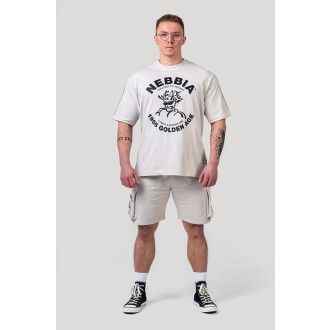 Nebbia Washed Oversized T-Shirt GOLDEN AGE 790 - light grey