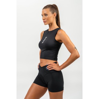 Nebbia Cropped Tank Top CONFIDENCE 476 - black