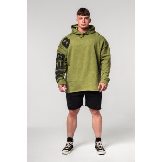 Nebbia Washed-off Oversized Pullover Hoodie NO BS 371 - green
