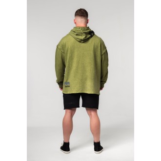 Nebbia Washed-off Oversized Pullover Hoodie NO BS 371 - green