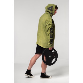 Nebbia Washed-off Oversized Pullover Hoodie NO BS 371 - green