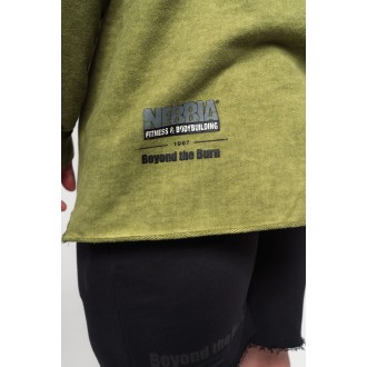 Nebbia Washed-off Oversized Pullover Hoodie NO BS 371 - green