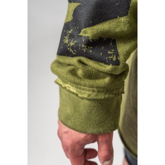 Nebbia Washed-off Oversized Pullover Hoodie NO BS 371 - green