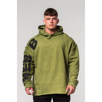 Nebbia Washed-off Oversized Pullover Hoodie NO BS 371 - green