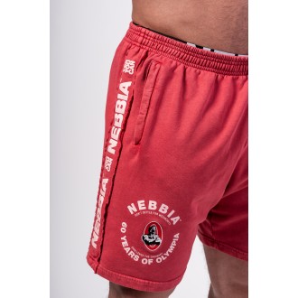 Nebbia Washed Sweat rövidnadrág LEGEND 786 - red
