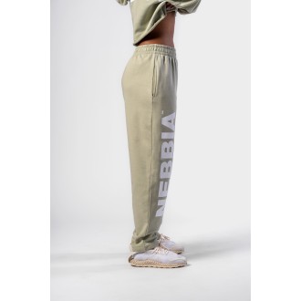 Nebbia Loose-Fit Baggy Nadrág BOYFRIEND STYLE 432 - LIGHT GREEN