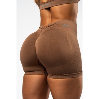 Nebbia High Waisted Push-Up rövidnadrág TOTALLY SEAMLESS 304 - brown