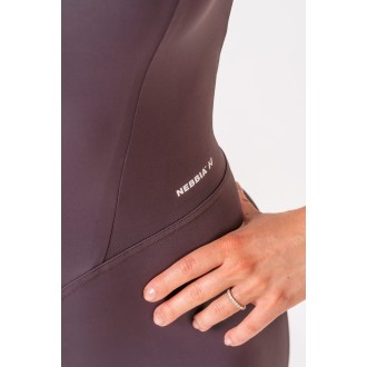 Sculpting Flared Jumpsuit OWN THE GYM 397 - brown