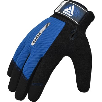 RDX W1F Full Finger Gym Workout Gloves BLUE