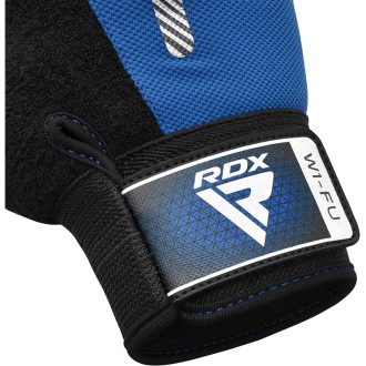 RDX W1F Full Finger Gym Workout Gloves BLUE